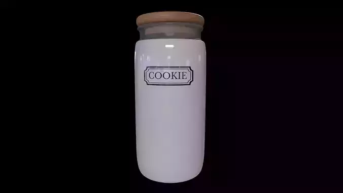 Food storage containers-Ceramic Food Storage Jar-PBR 3D model