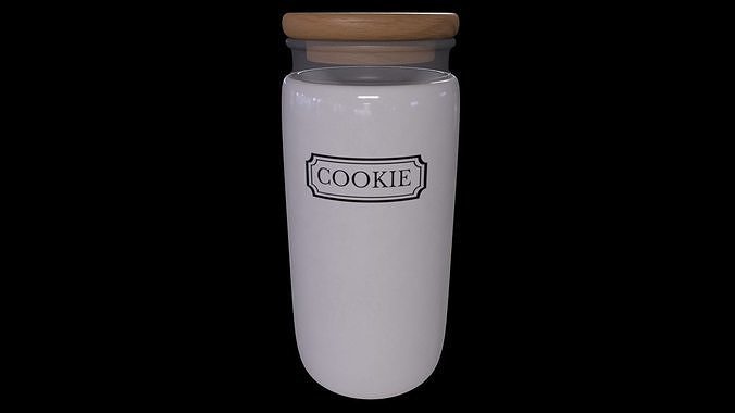 Food storage containers-Ceramic Food Storage Jar-PBR 3D model 2