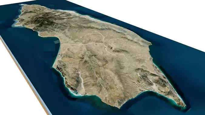 socotra island 3d model terrain