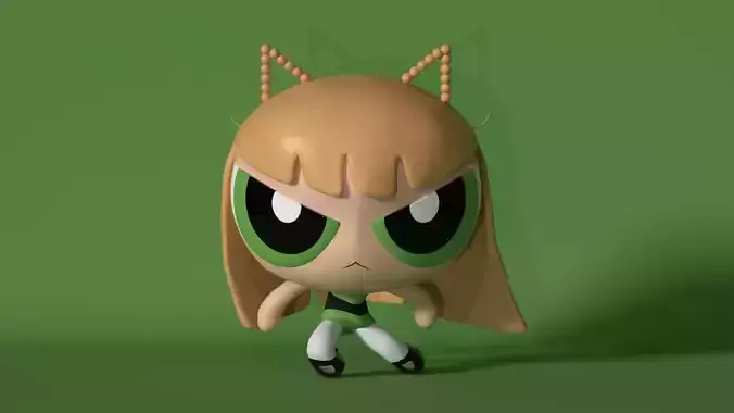 Powerpuff Girls - New Jeans Haerin Low-poly 3D model