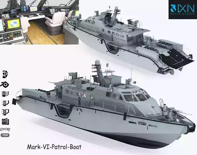 Mark VI Patrol Boat  3D model