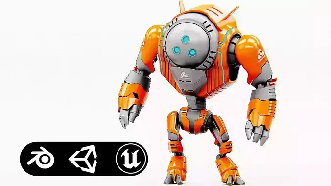 ASTRONAUT BOT HILION Rigged for Unreal Engine - Unity - MIXAMO 3D model