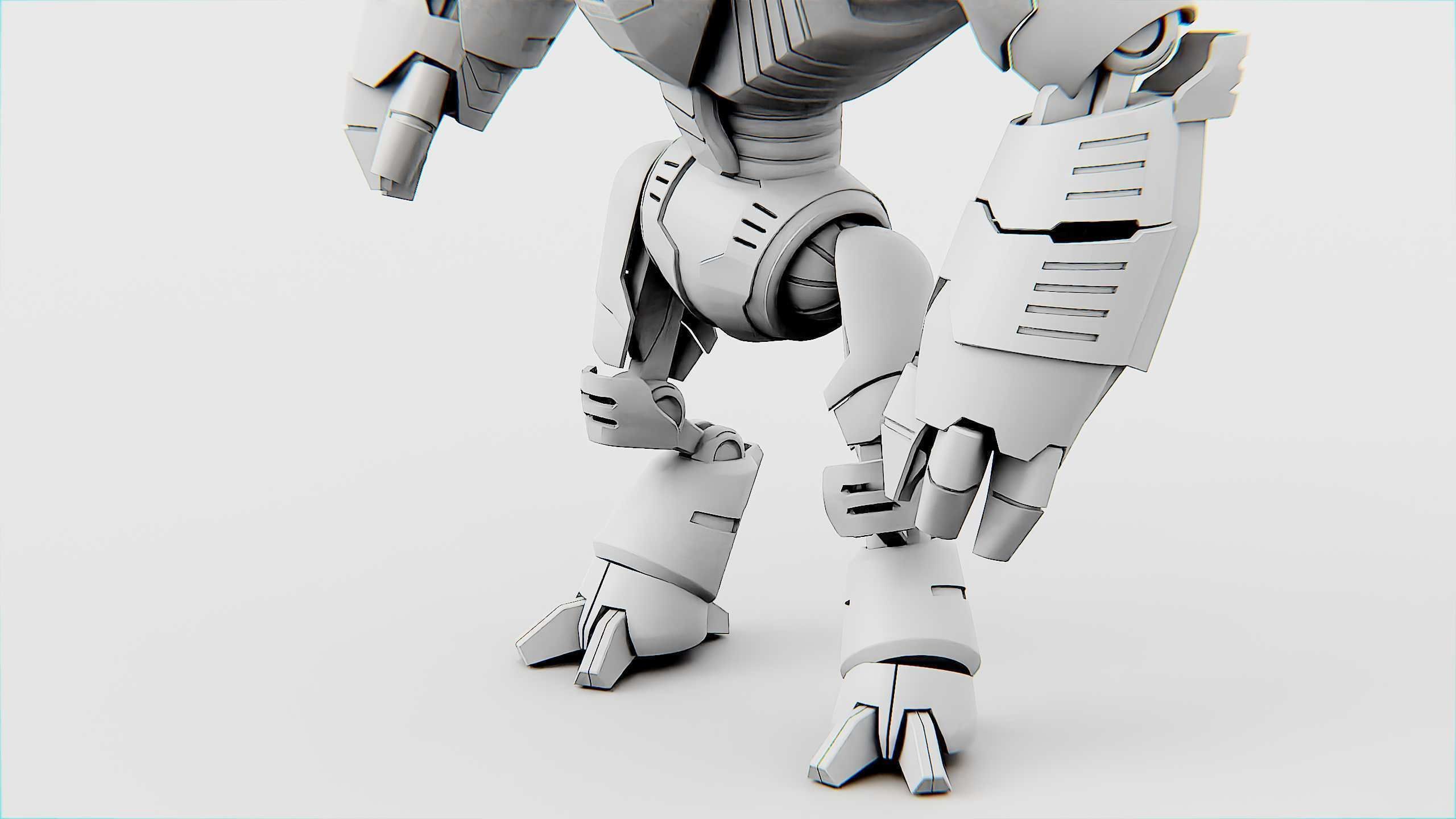 ASTRONAUT BOT HILION Rigged for Unreal Engine - Unity - MIXAMO 3D model_35