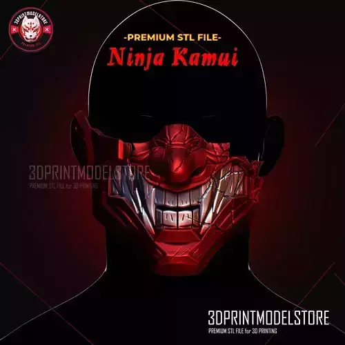 Ninja Kamui Broken Mask - Oni Samurai Halloween Cosplay 3D print model