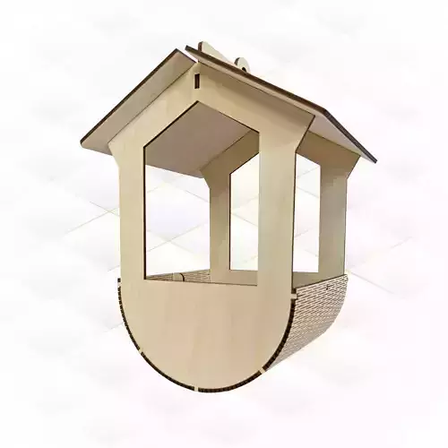 Bird feeder garden decor svg dxf design laser cut