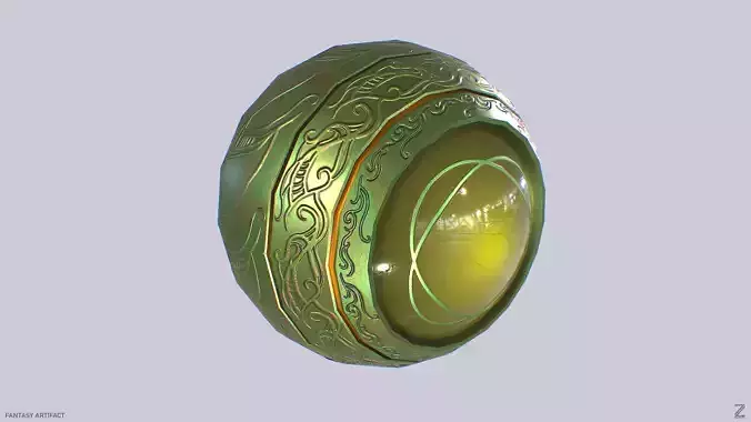 Fantasy artifact Low-poly 3D model