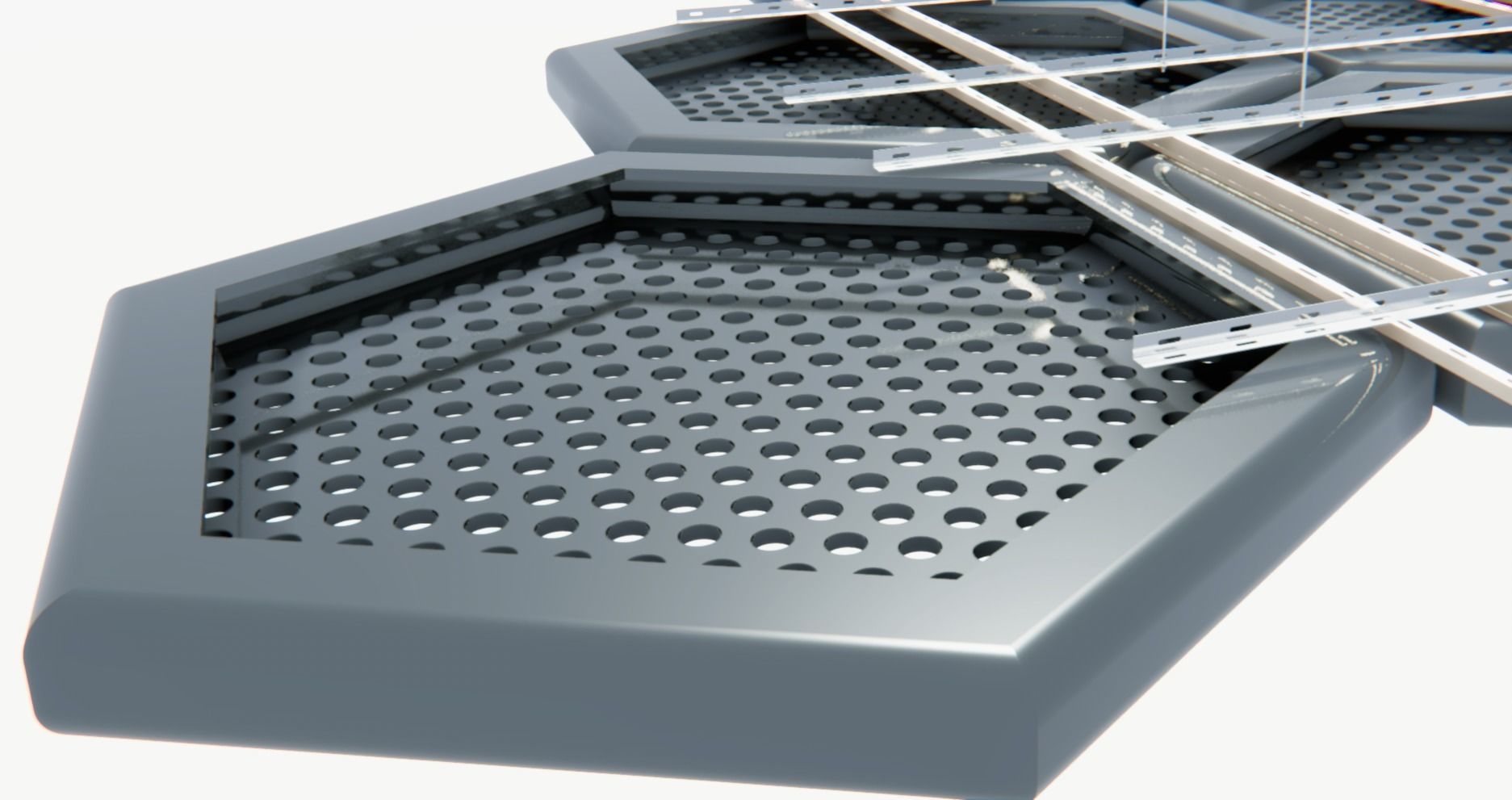 BIM-GC-      Hexagon Metal Suspended Ceiling    -From Architect- 3D model_9