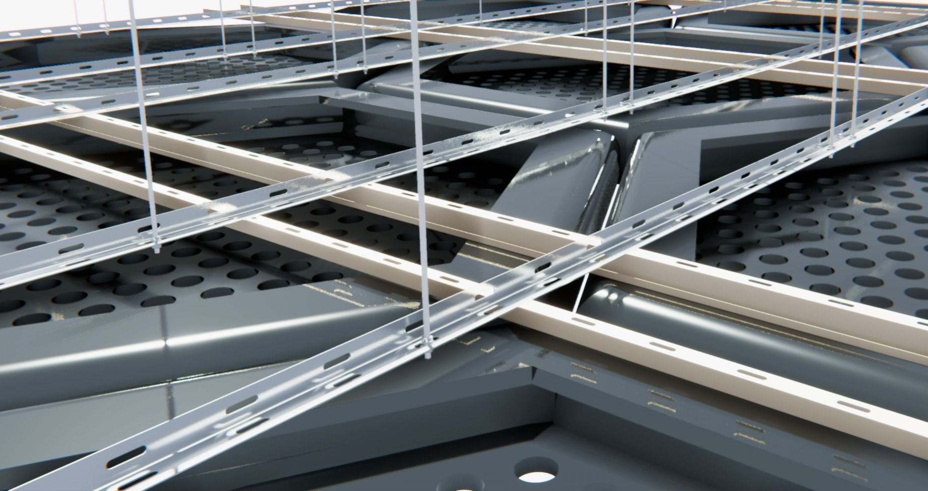 BIM-GC-      Hexagon Metal Suspended Ceiling    -From Architect- 3D model_6