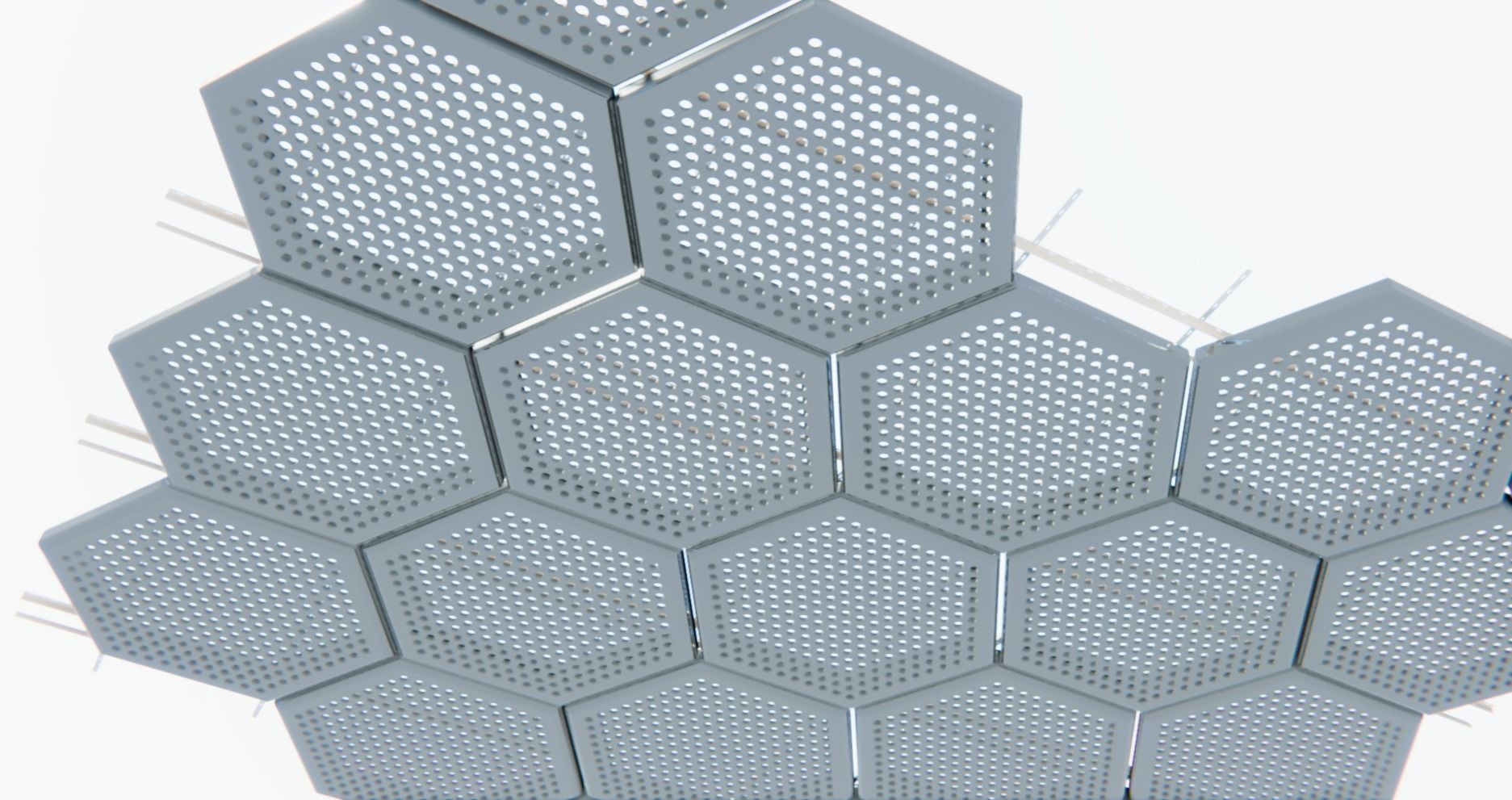 BIM-GC-      Hexagon Metal Suspended Ceiling    -From Architect- 3D model_1