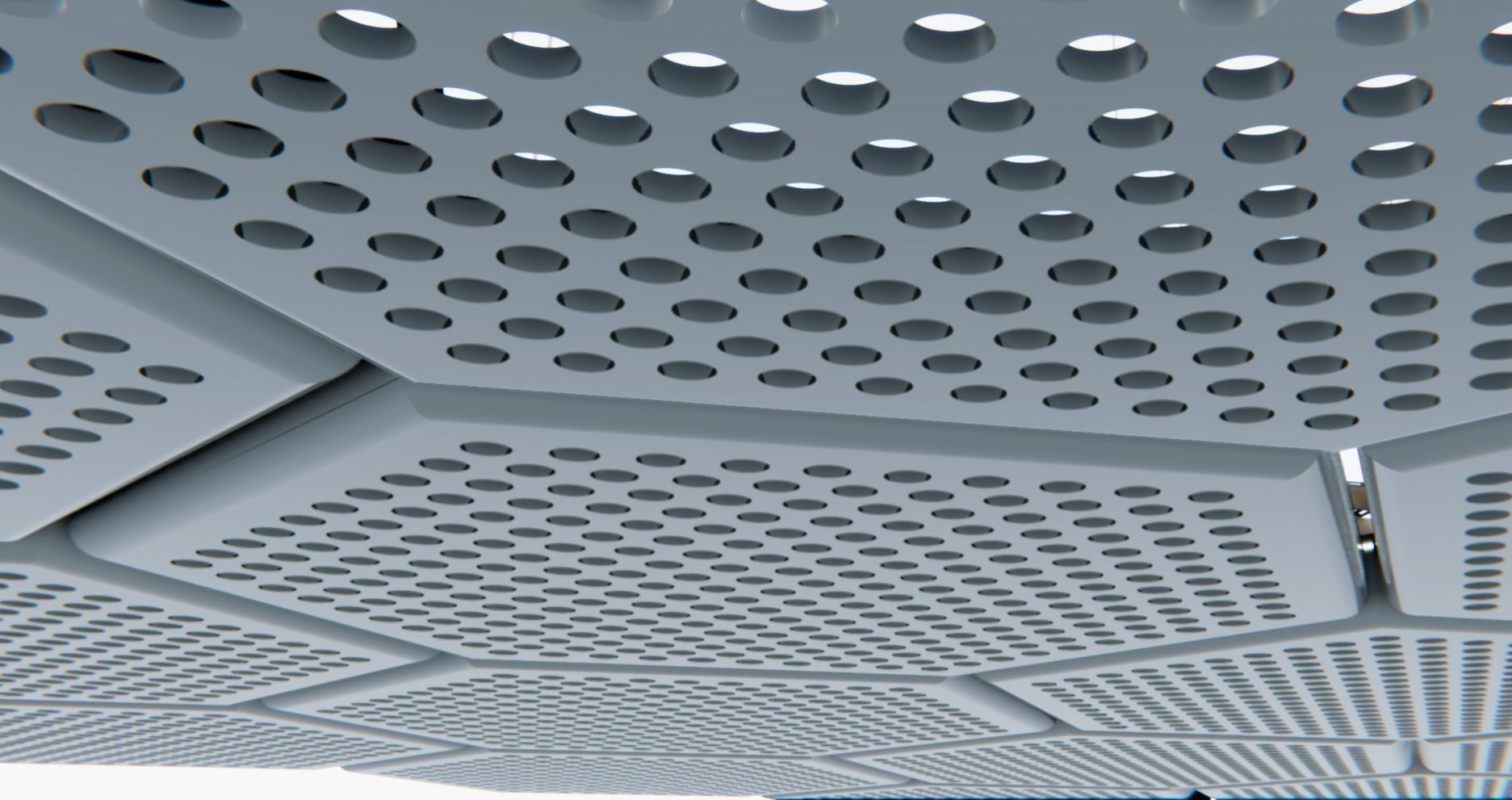 BIM-GC-      Hexagon Metal Suspended Ceiling    -From Architect- 3D model_13