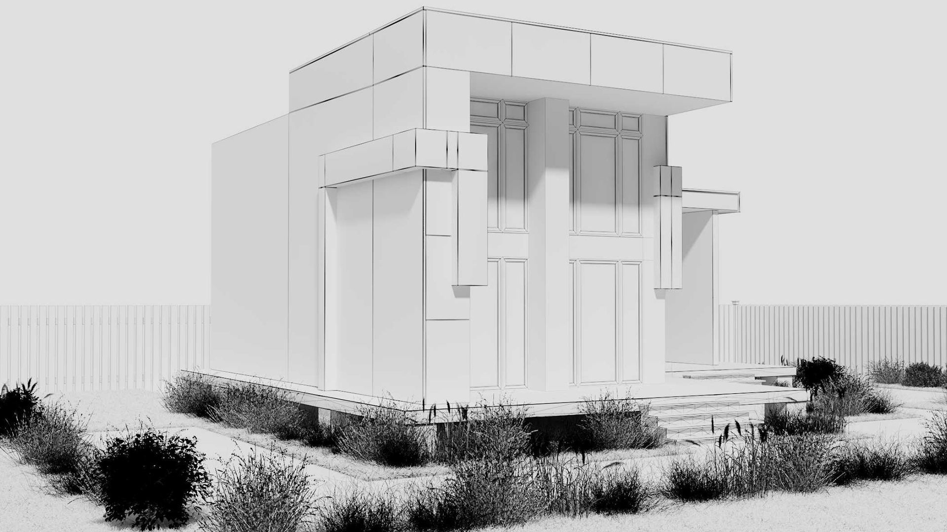 Architecture building 3D model_7
