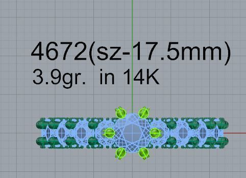 Round Diamond Peg Setting Ring 4672 3D print model_4