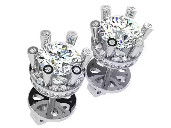 Round Diamond Stud Earring 4675