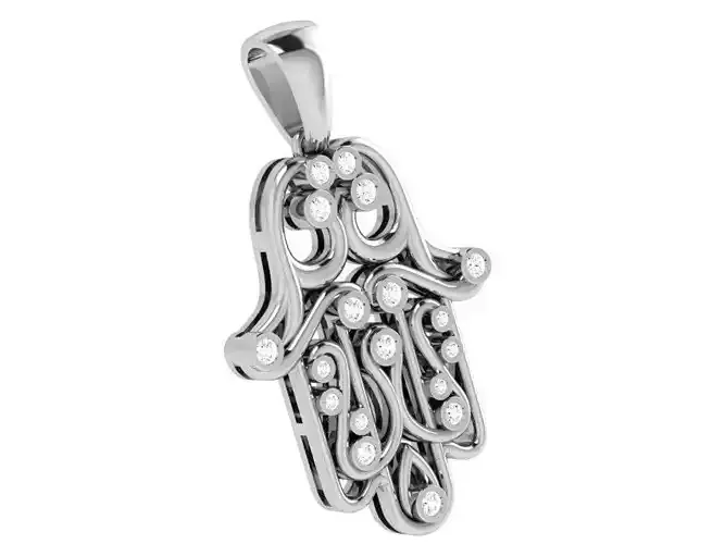 Hamsa Hand Pendant 4676