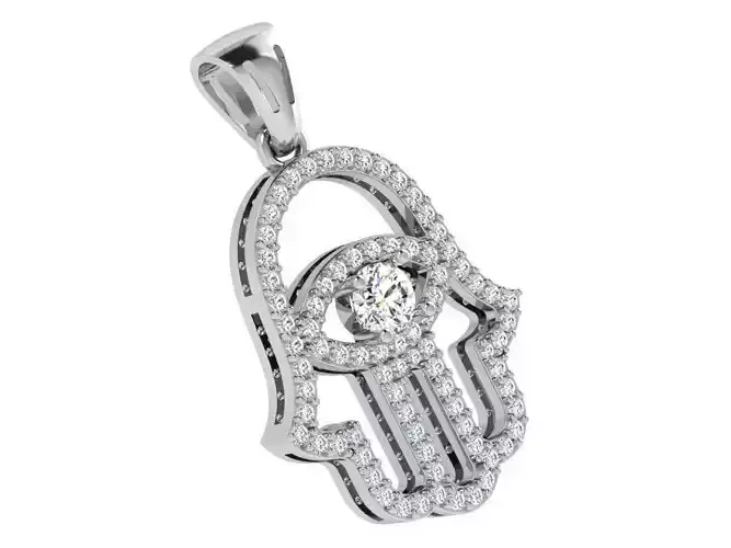 Hamsa Hand Pendant 4678