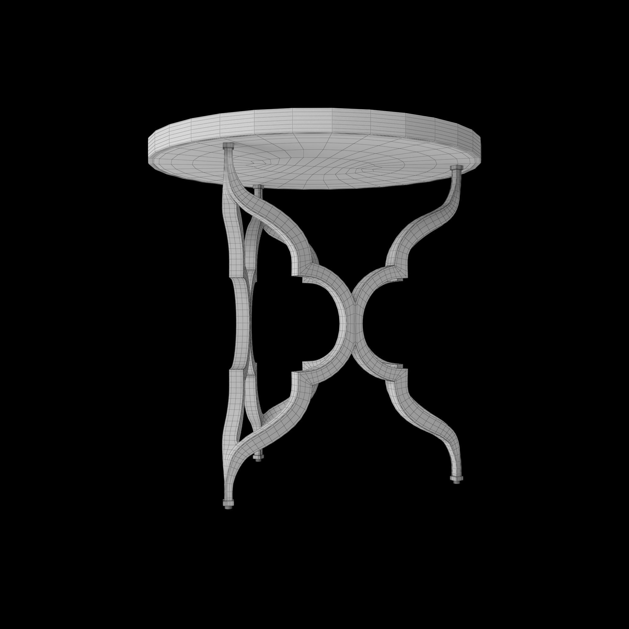 Tommy Bahama Accent Table Low-poly 3D model_19