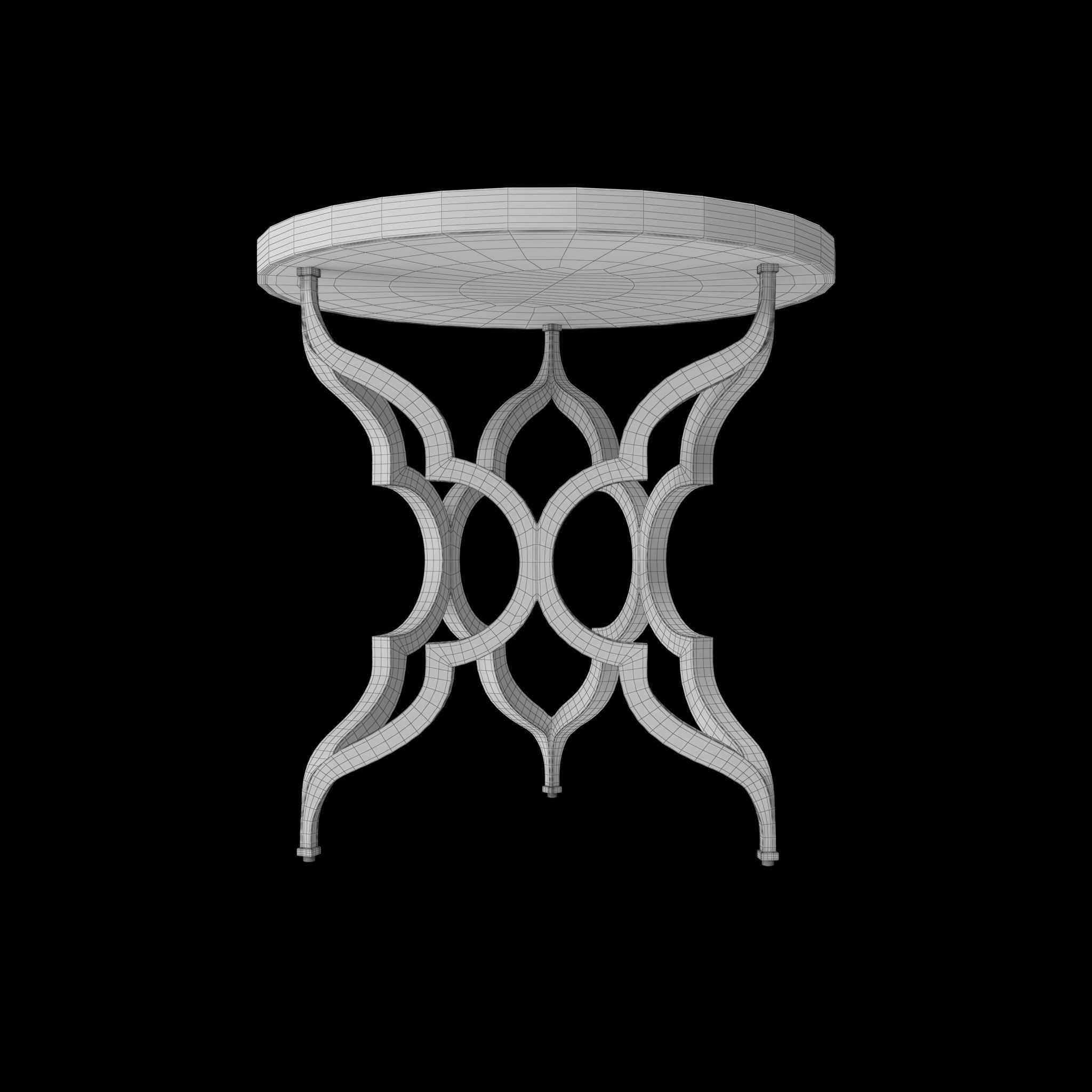 Tommy Bahama Accent Table Low-poly 3D model_17