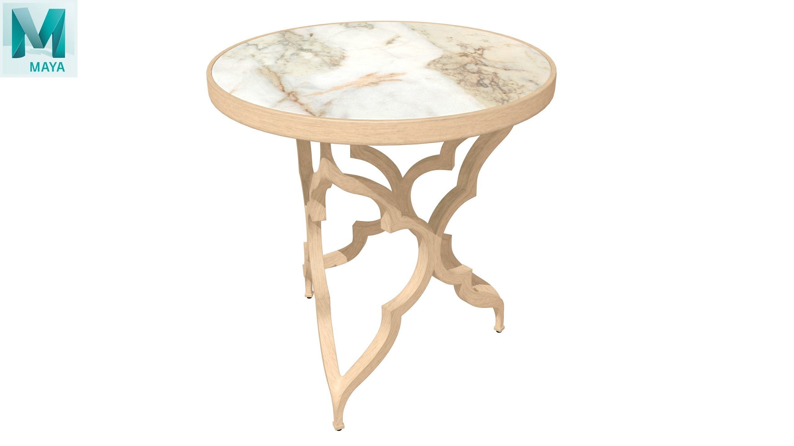 Tommy Bahama Accent Table Low-poly 3D model_26