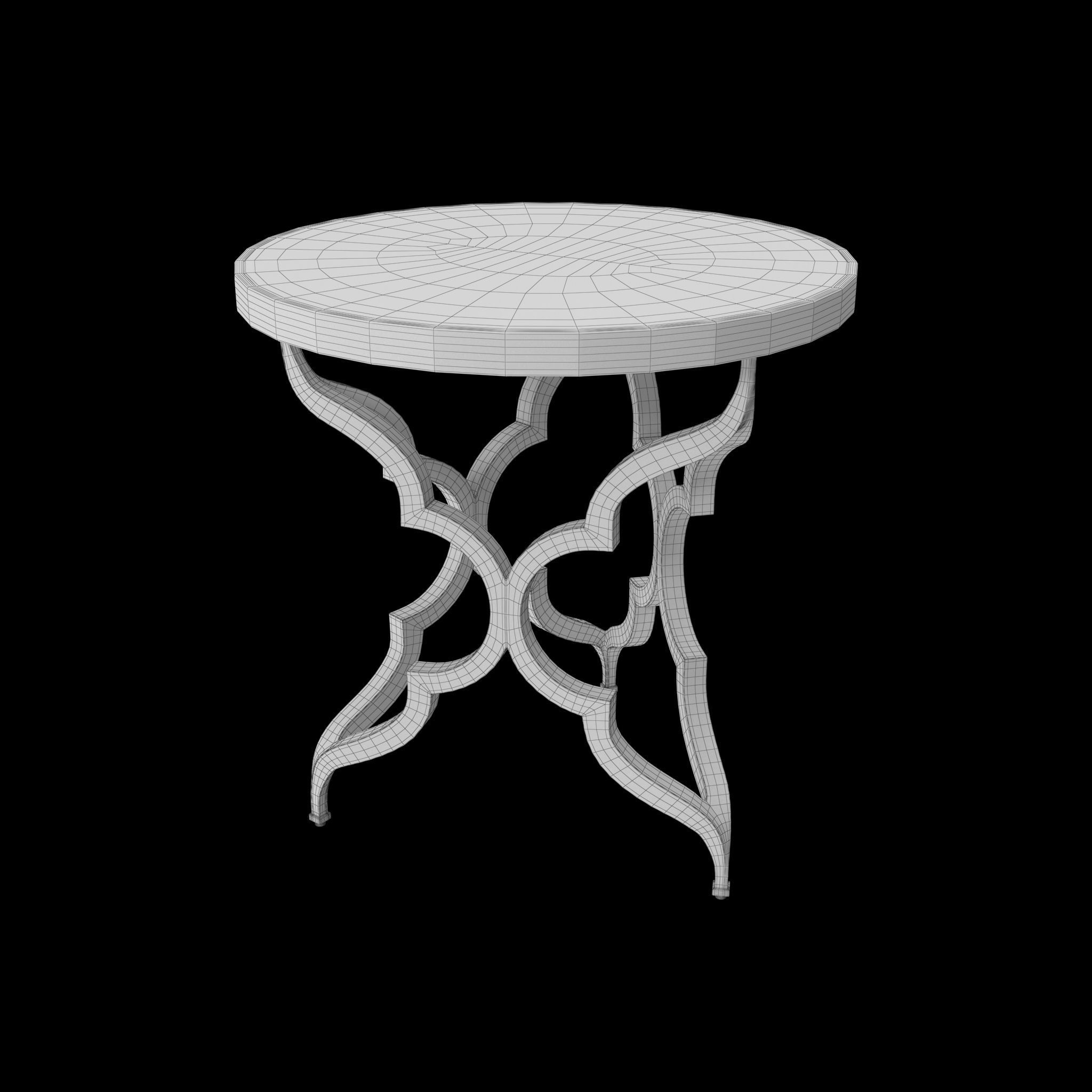 Tommy Bahama Accent Table Low-poly 3D model_13