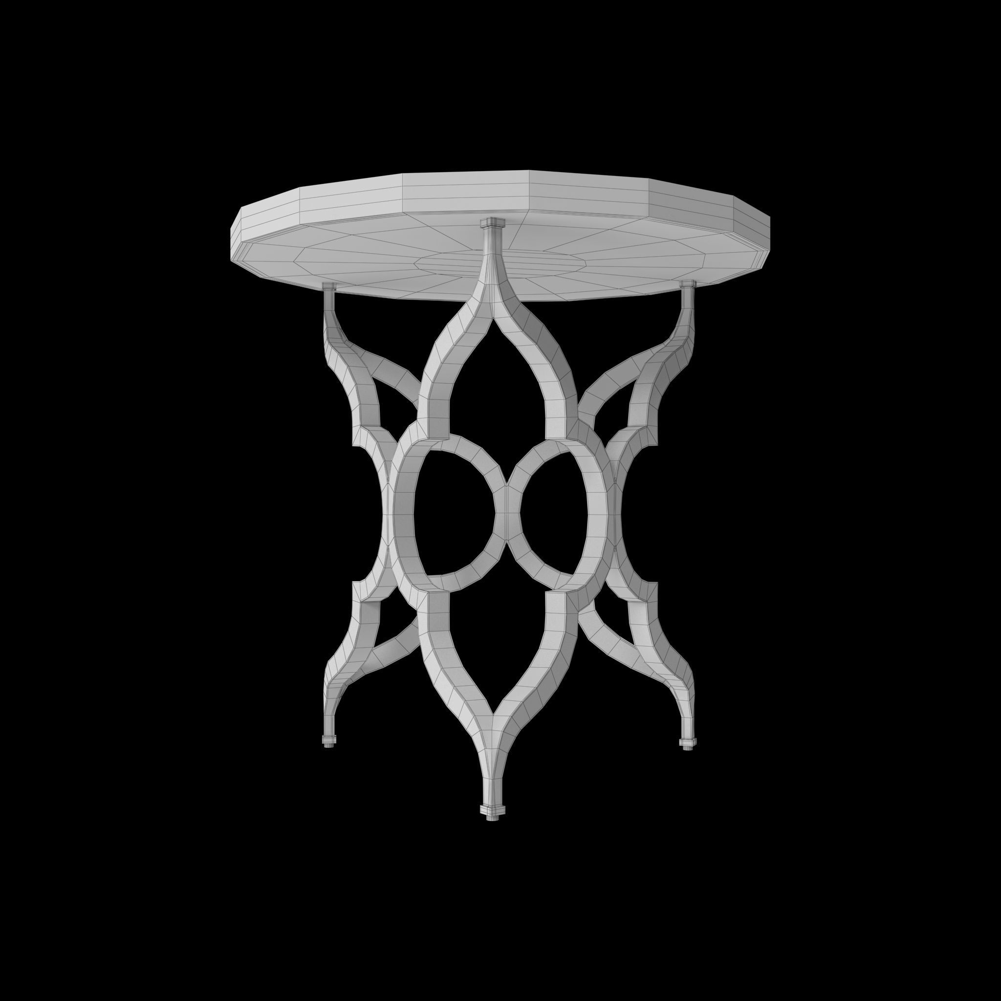 Tommy Bahama Accent Table Low-poly 3D model_20