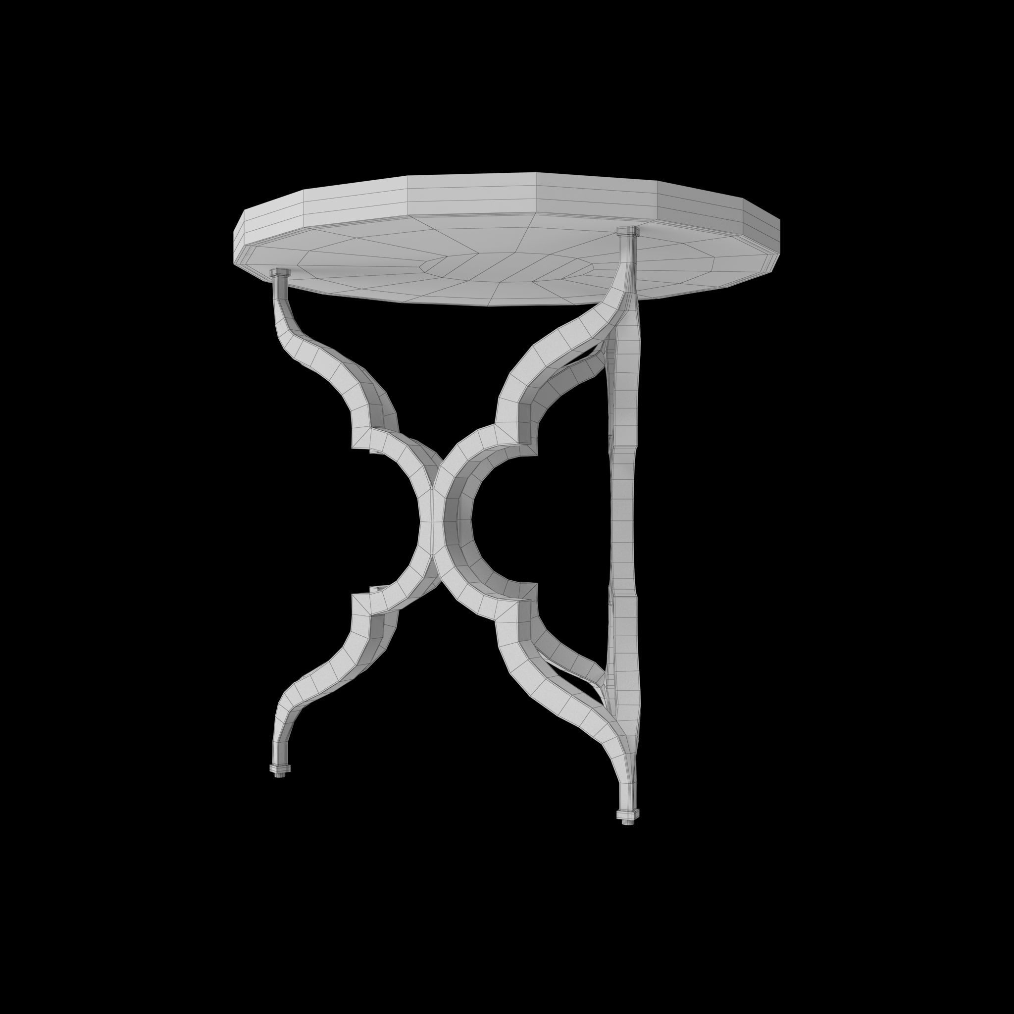 Tommy Bahama Accent Table Low-poly 3D model_14