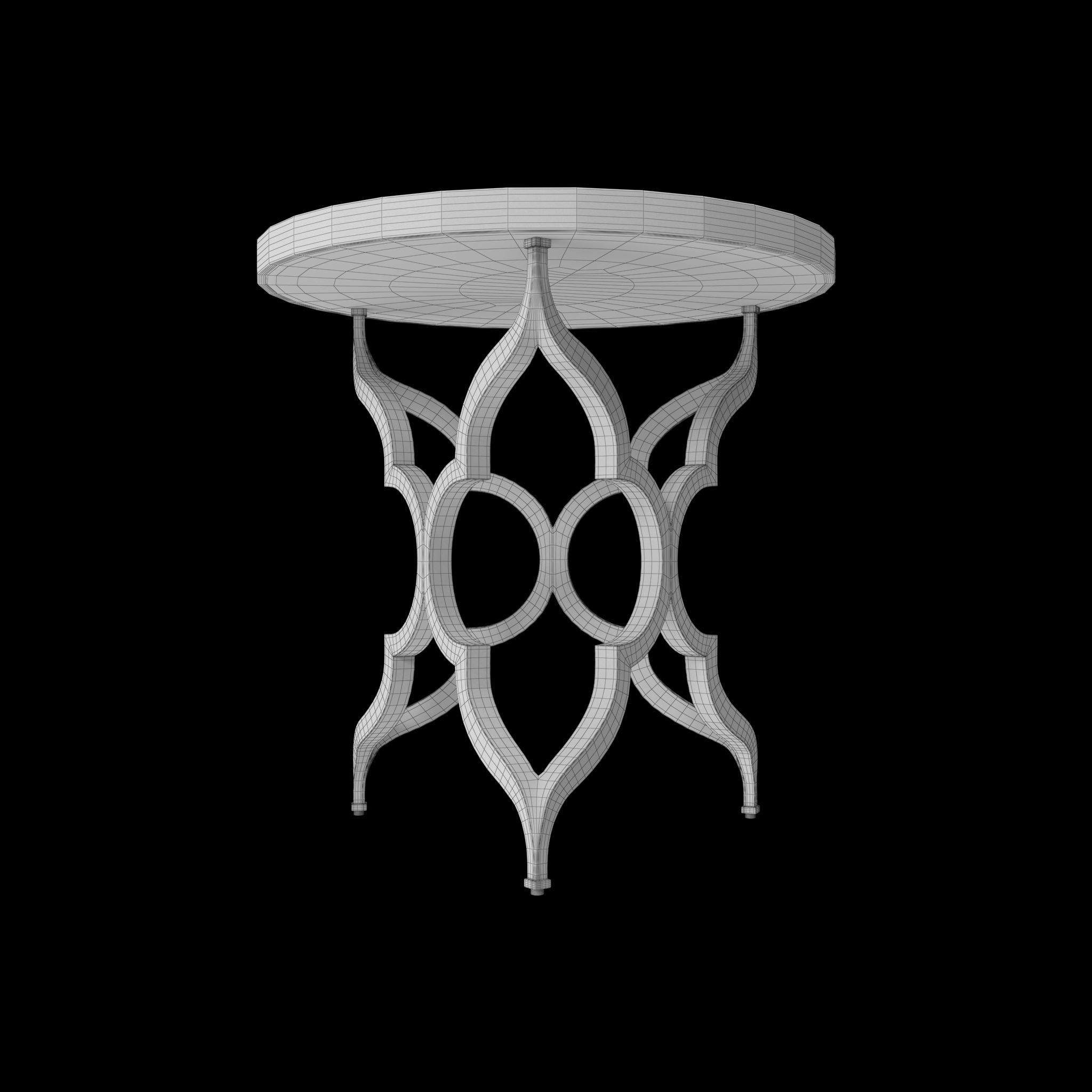 Tommy Bahama Accent Table Low-poly 3D model_21
