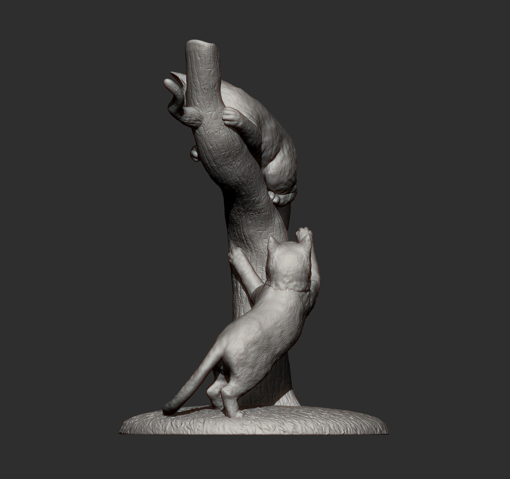 Cats play 3D print model_14