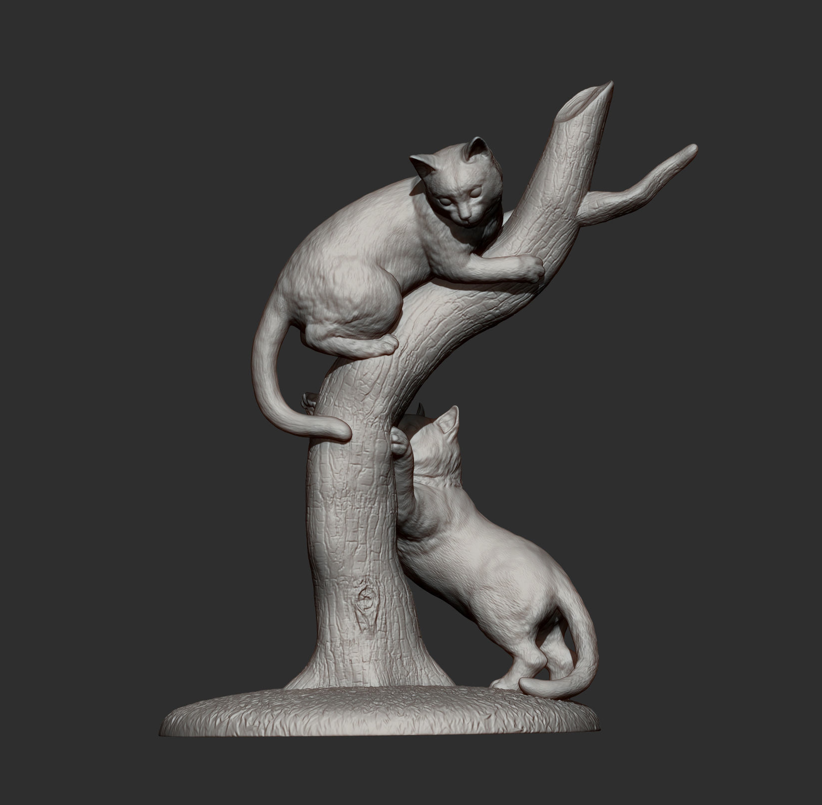 Cats play 3D print model_9