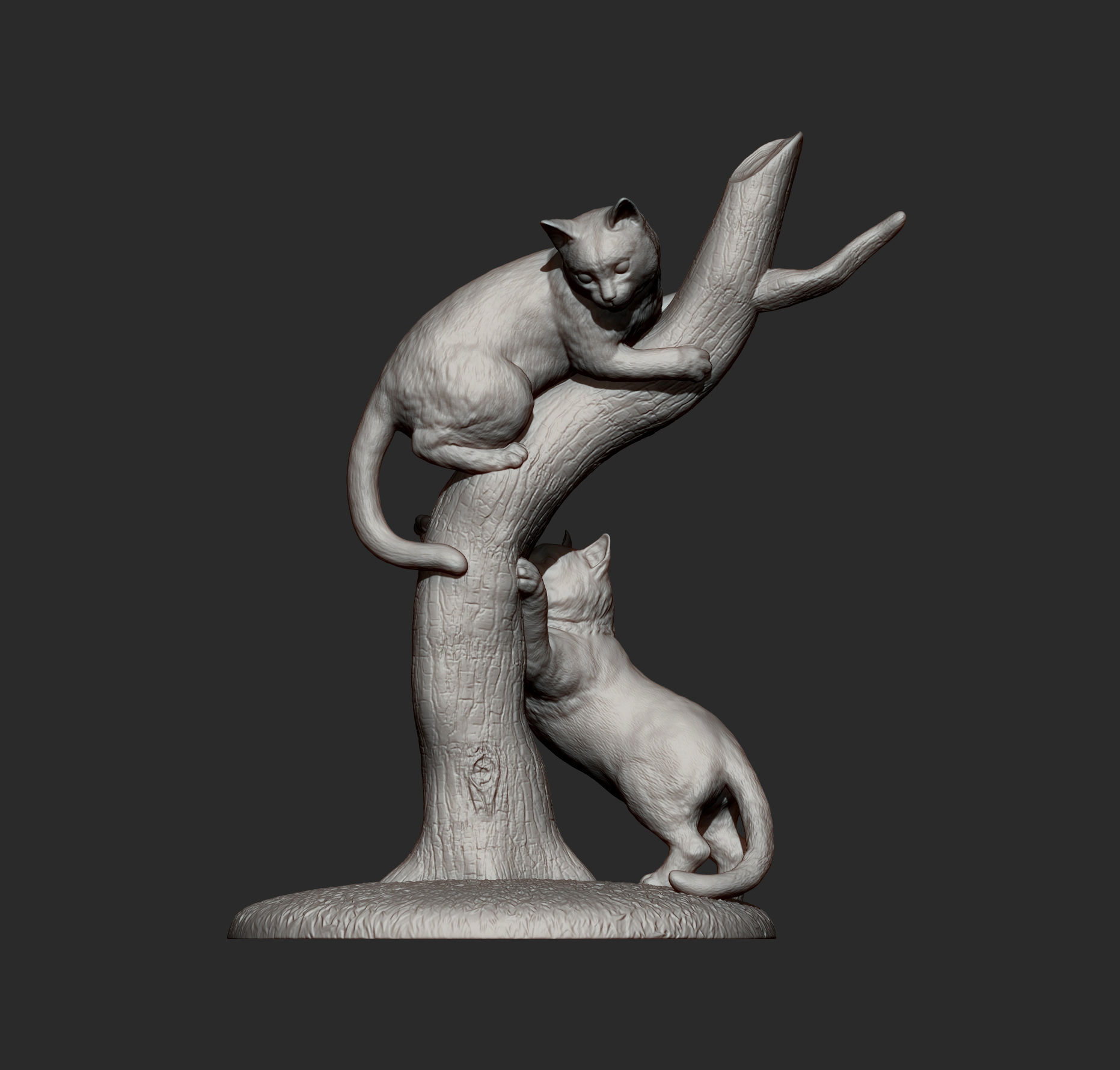 Cats play 3D print model_17