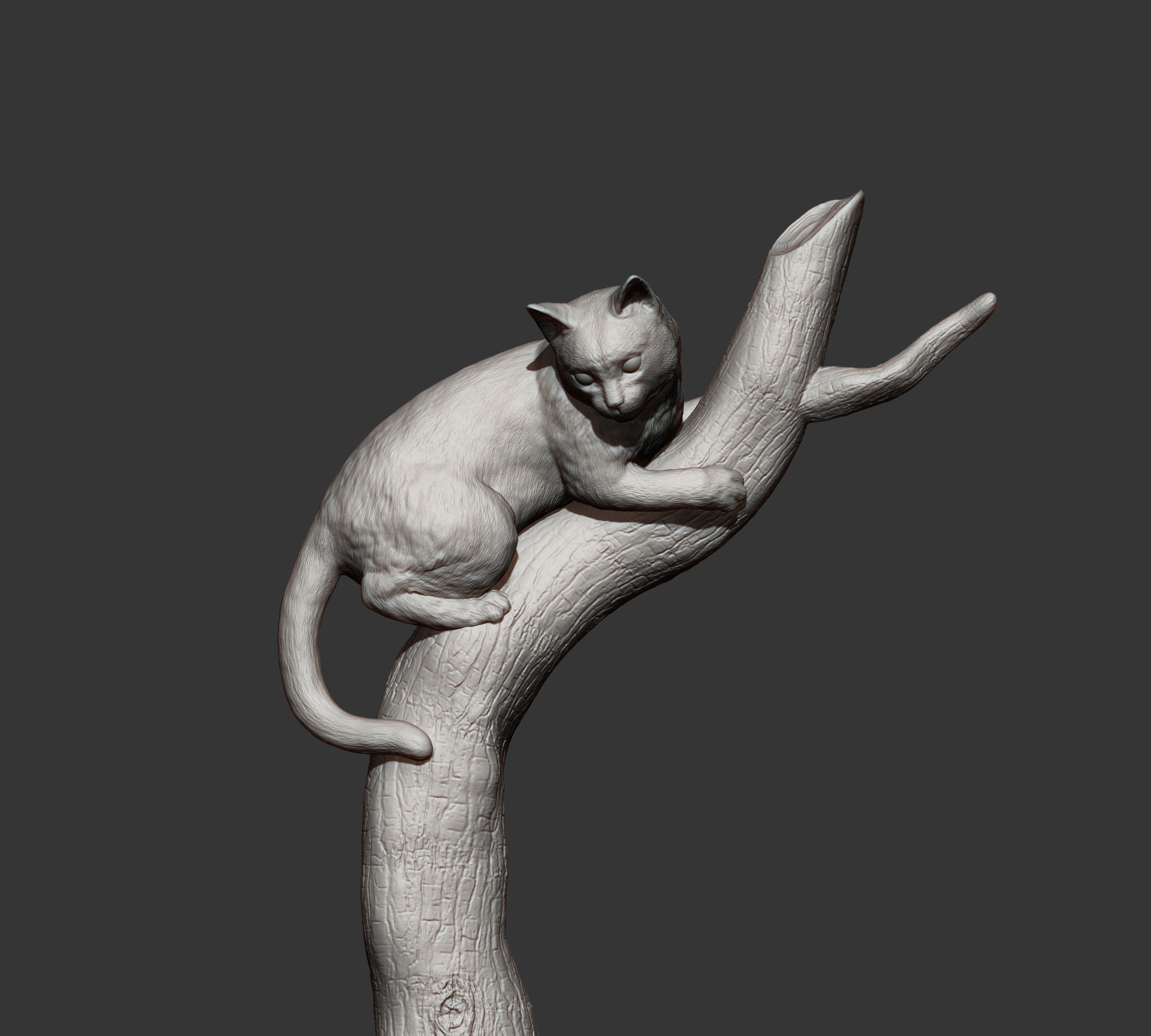 Cats play 3D print model_13