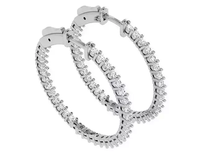 Diamond Hoop Earring 4683