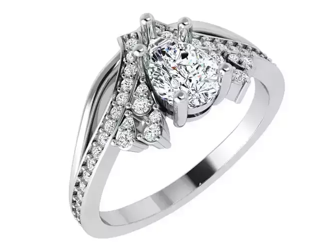Pear Cut Unique Ring 4684