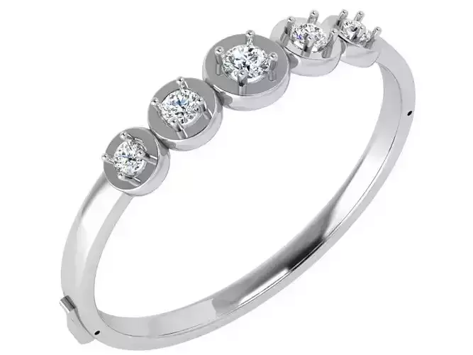 Round Diamond Bangle Bracelet 4686