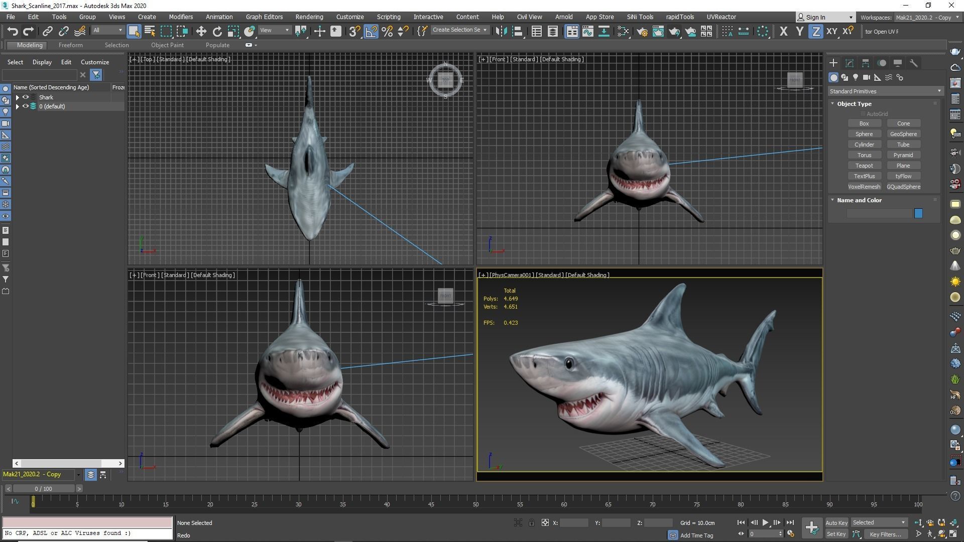 Shark Cartoons Low-poly 3D model_15