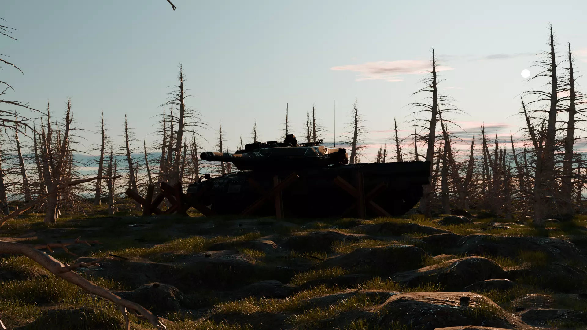 tank in the forest 3D model_0