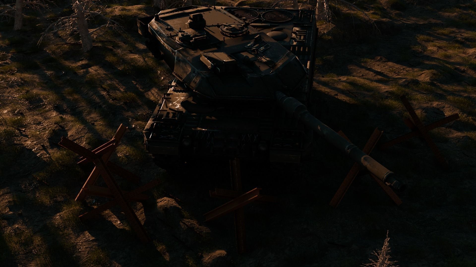 tank in the forest 3D model_3