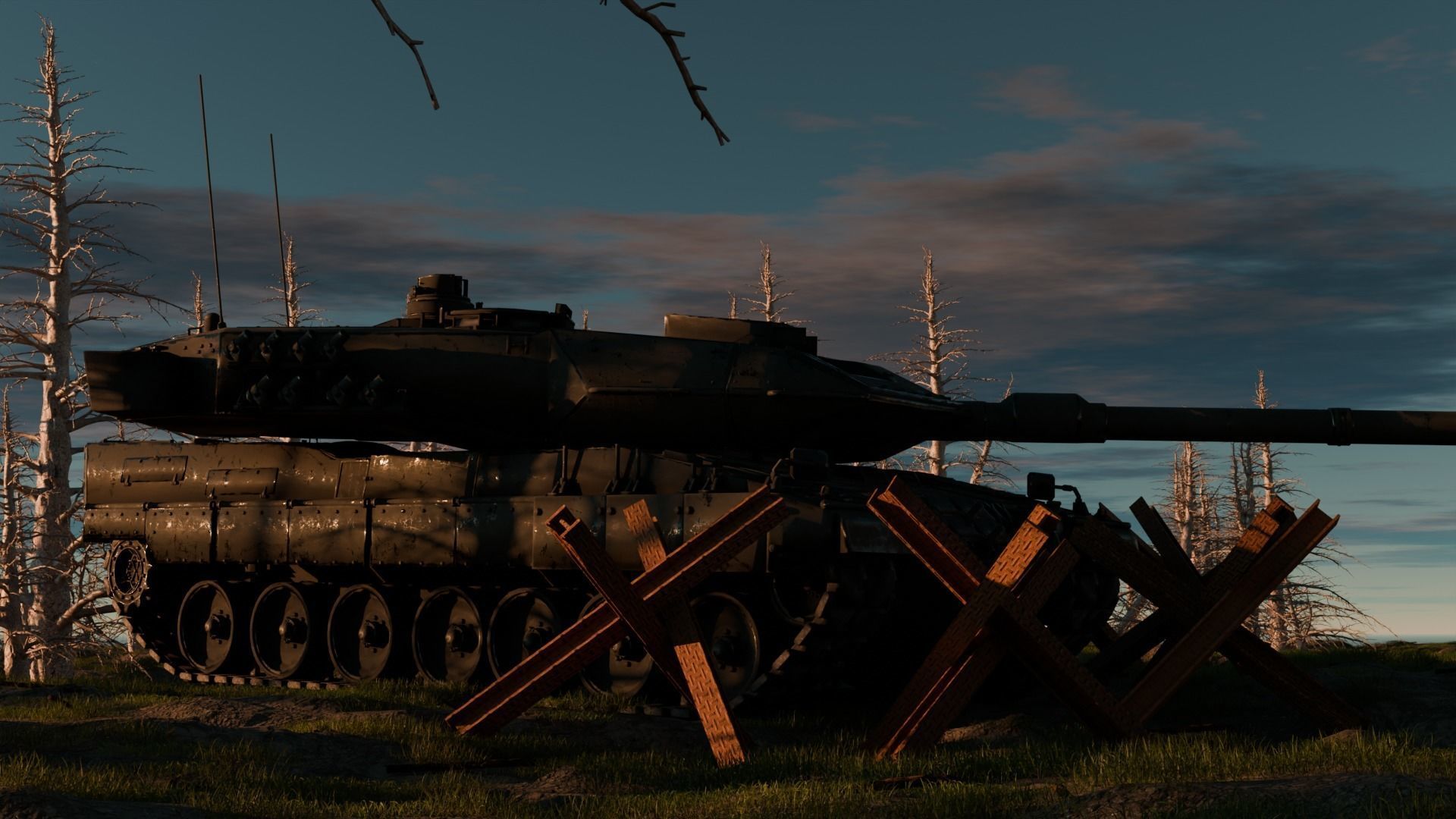 tank in the forest 3D model_1