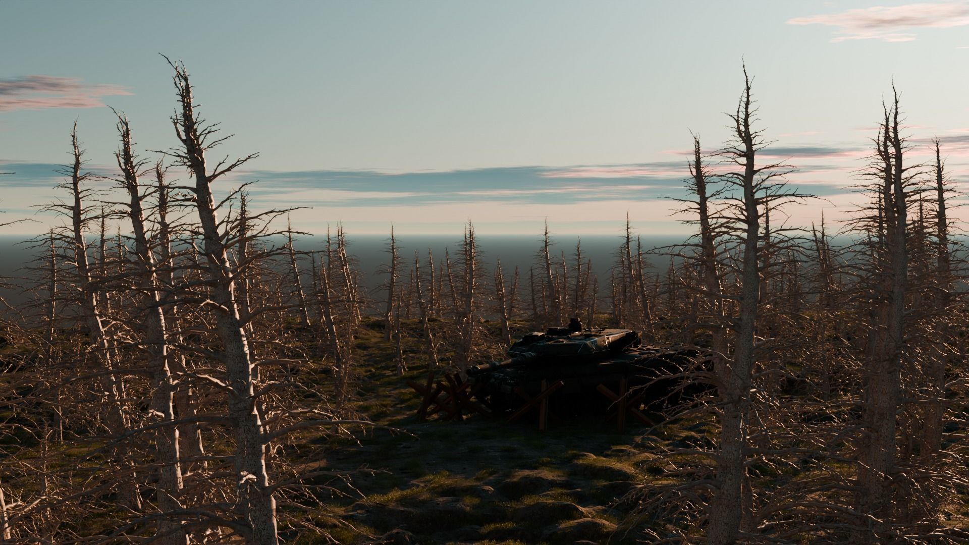 tank in the forest 3D model_5