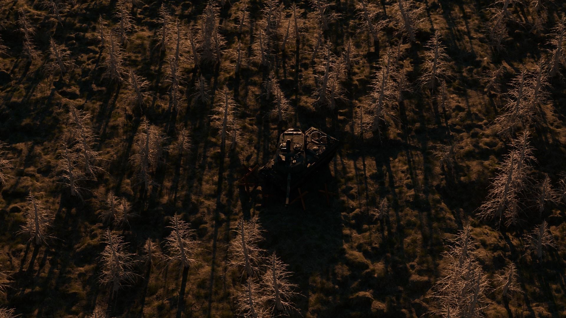 tank in the forest 3D model_8