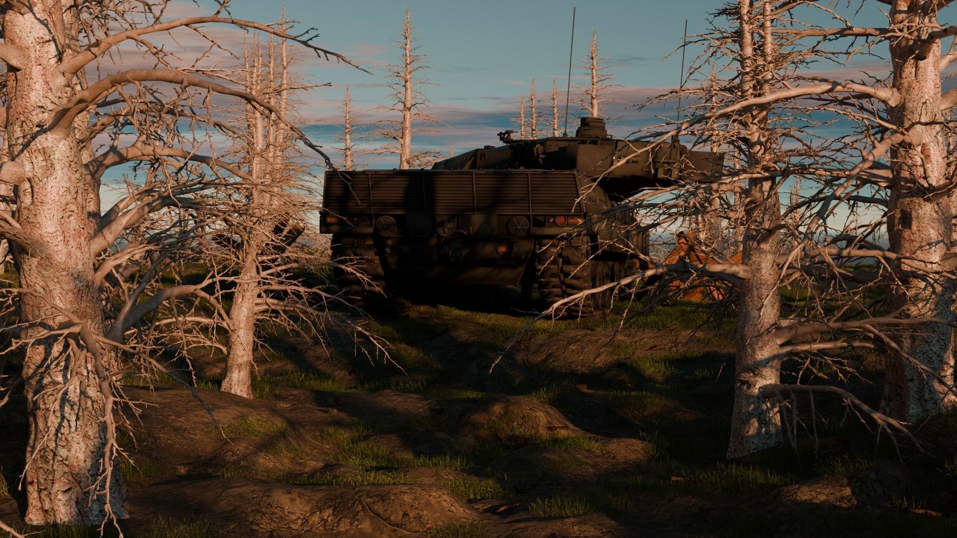 tank in the forest 3D model_2