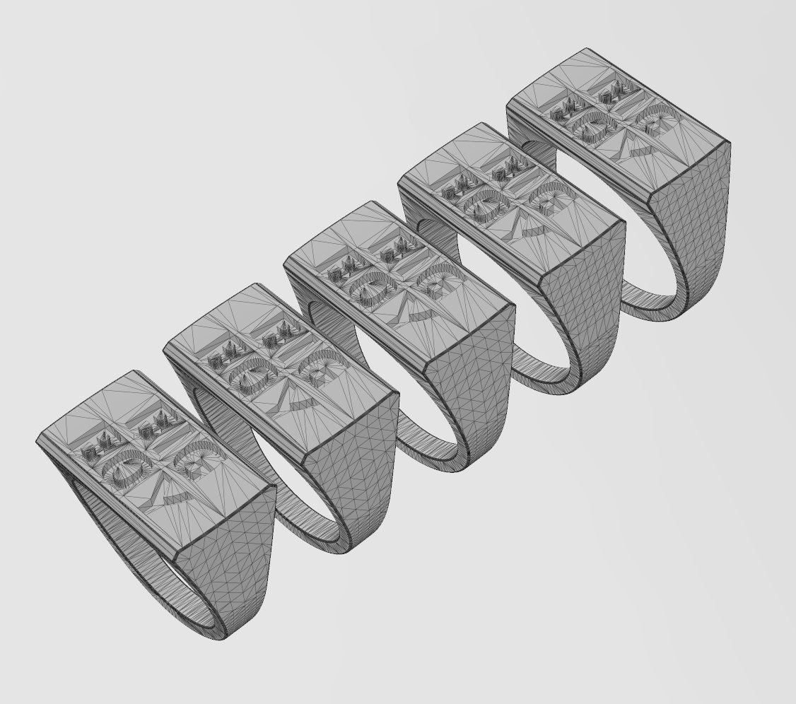 Wide big boy engraving flat top signet ring US sizes 7to11 3D print model_13