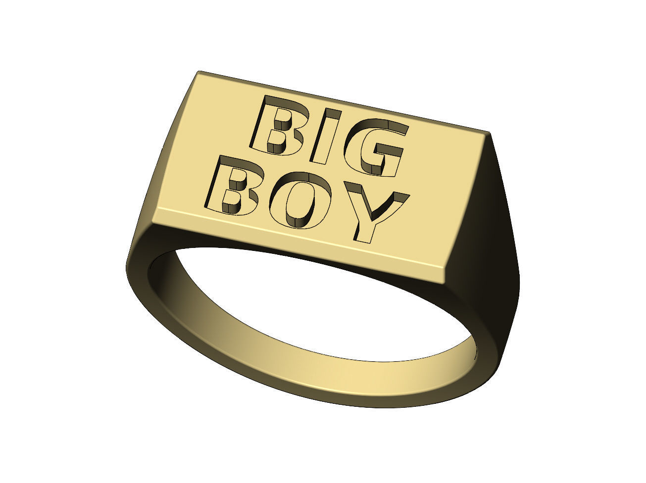 Wide big boy engraving flat top signet ring US sizes 7to11 3D print model_6