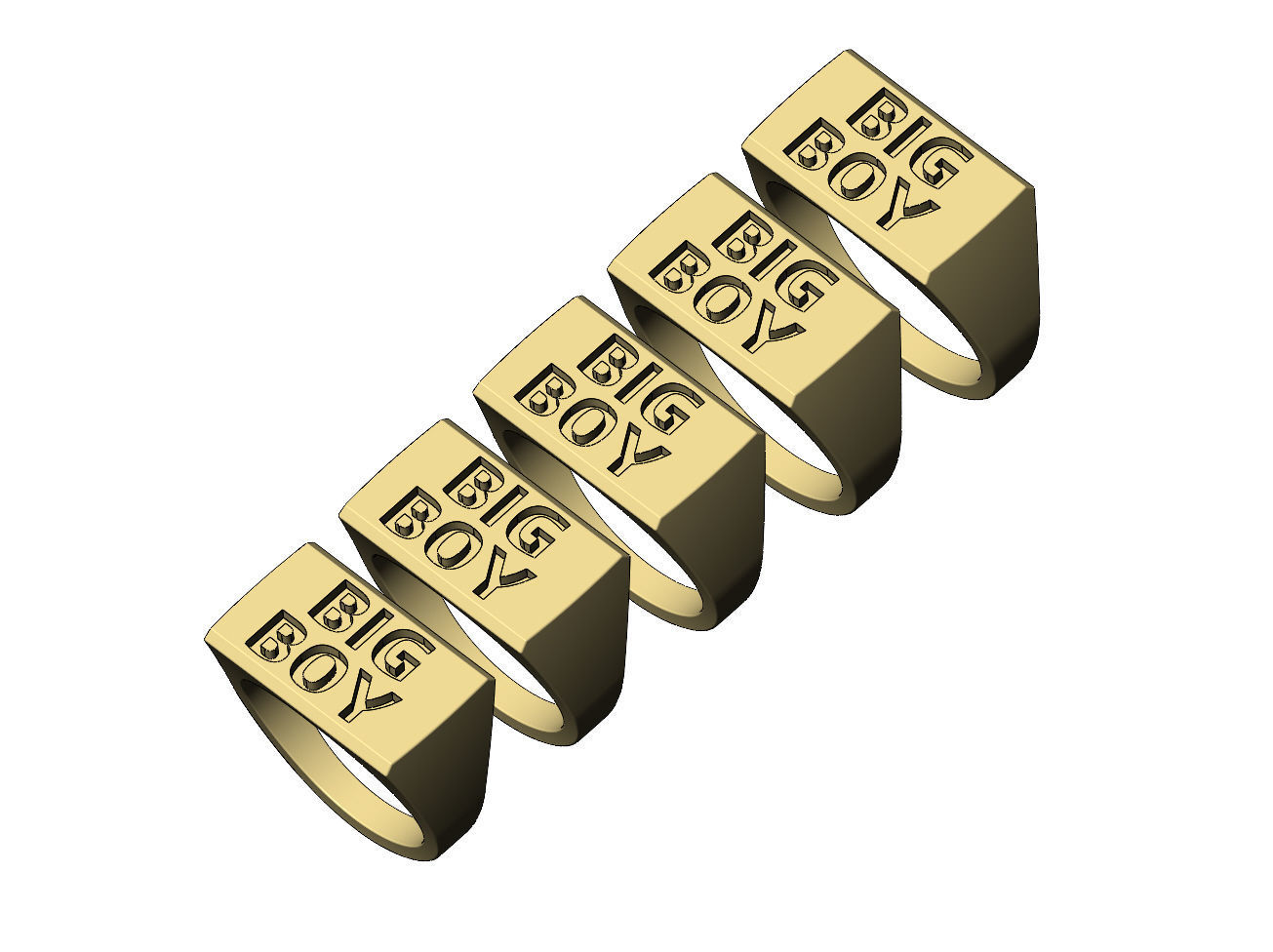 Wide big boy engraving flat top signet ring US sizes 7to11 3D print model_5