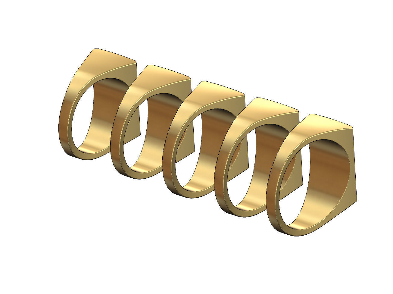 Wide big boy engraving flat top signet ring US sizes 7to11 3D print model_4