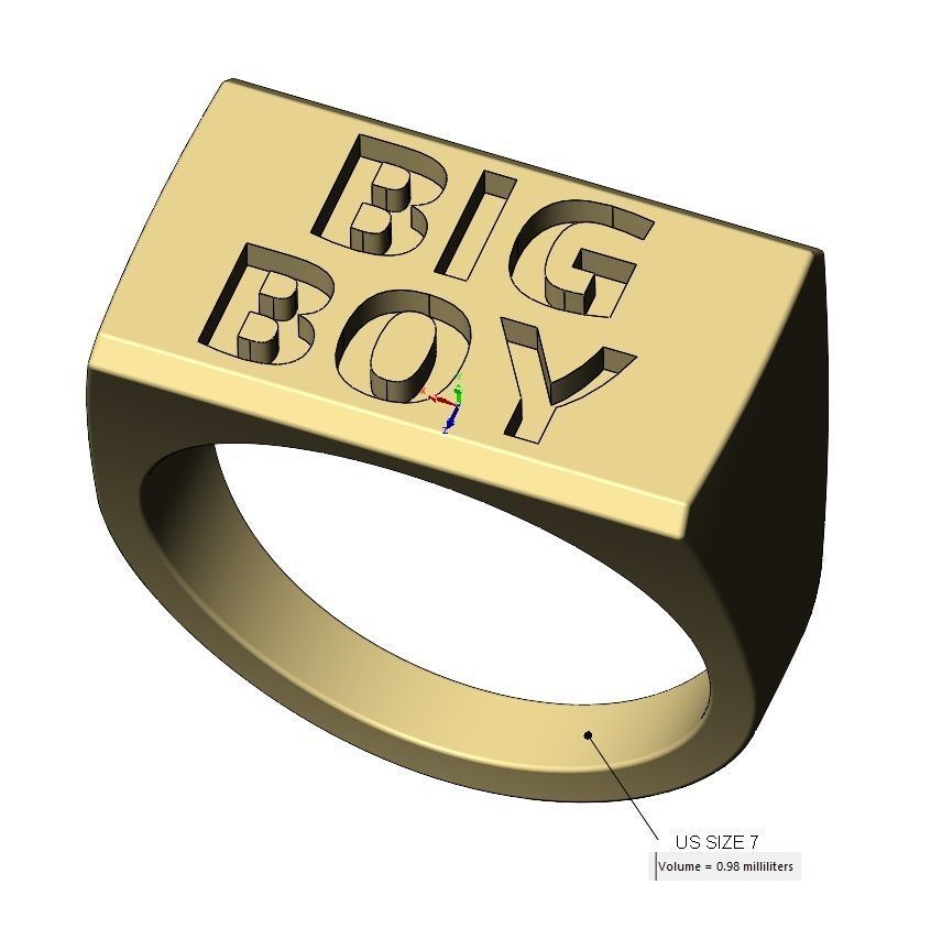 Wide big boy engraving flat top signet ring US sizes 7to11 3D print model_11