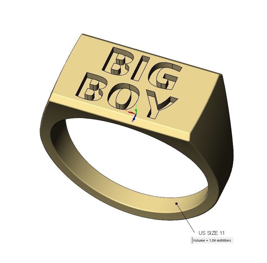 Wide big boy engraving flat top signet ring US sizes 7to11 3D print model_17