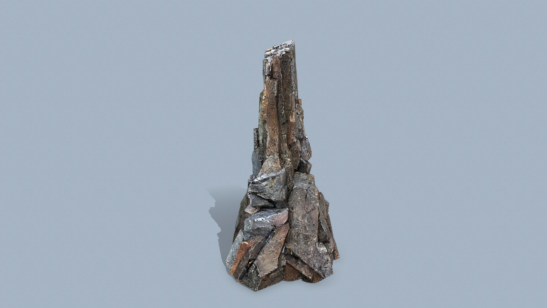 cliff rocks Low-poly 3D model_11