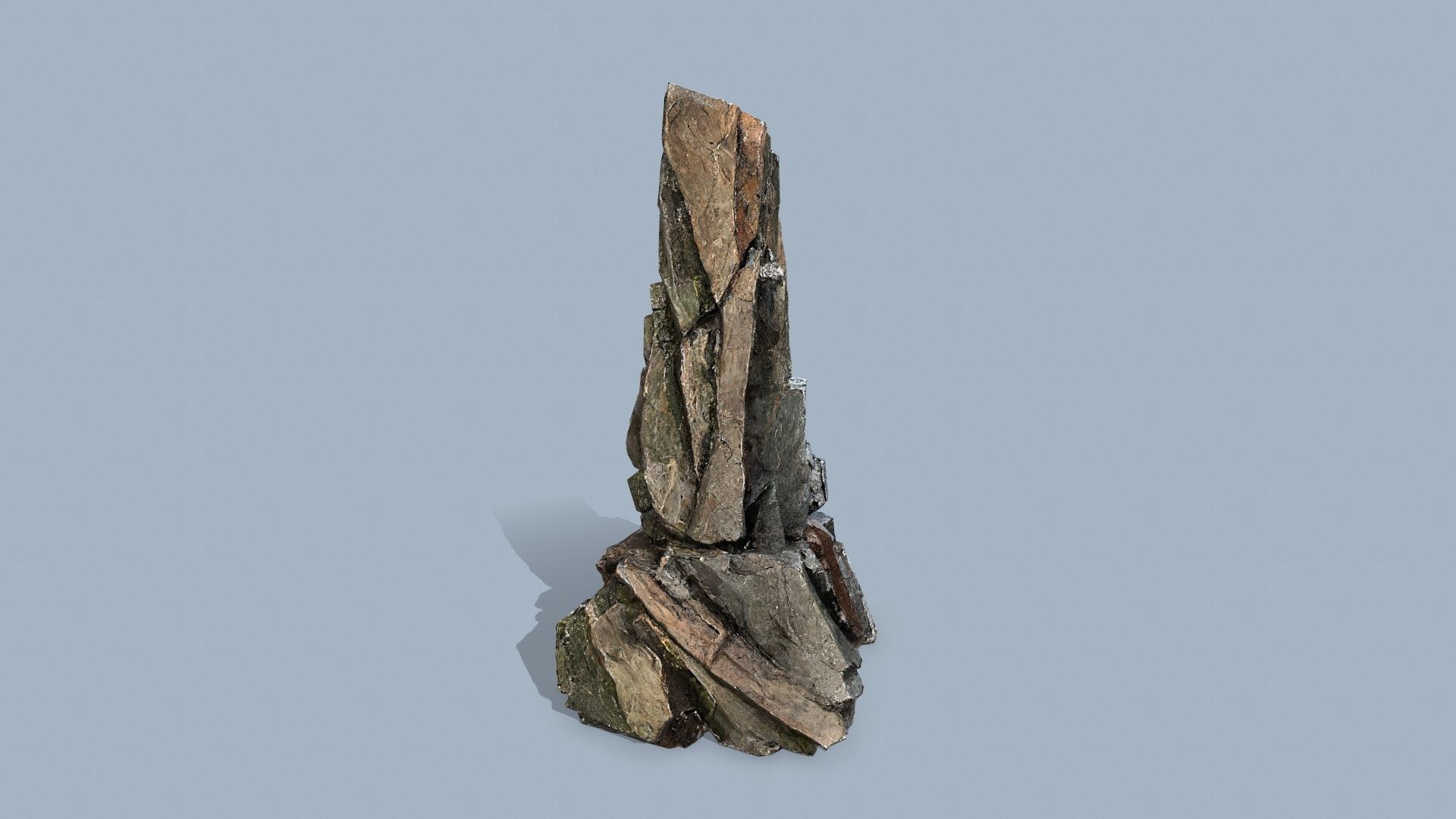 cliff rocks Low-poly 3D model_7