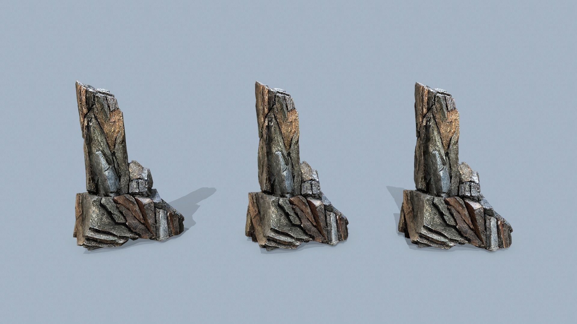 cliff rocks Low-poly 3D model_14