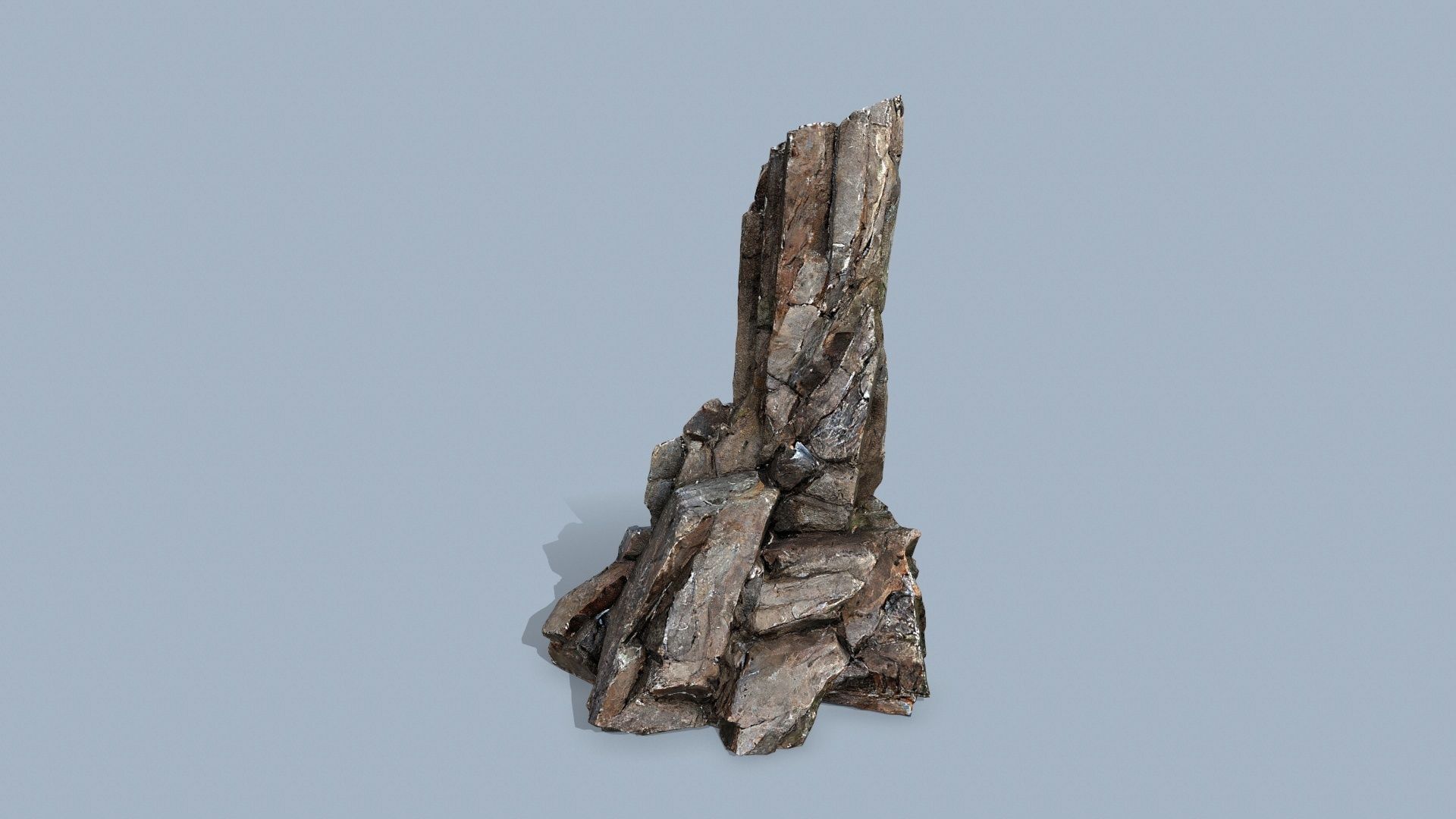 cliff rocks Low-poly 3D model_4